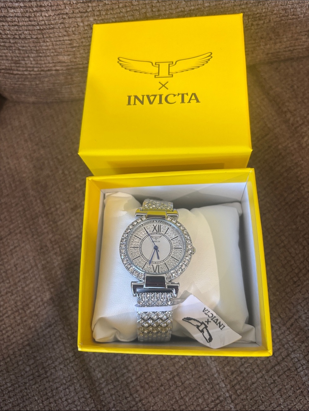 Invicta Silver Crystal Pavé Women's Bracelet Watch
